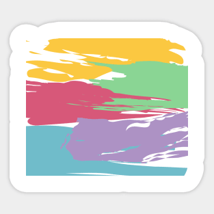 Colorful Paint Strokes Sticker